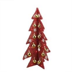 Northlight 2.25ft. Pre-Lit Red Slim Tinsel Christmas Tree With LED Lights -Michaels X-Mas Decor D253639S 12