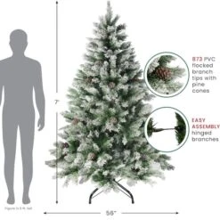 Northlight 7ft. Unlit Angel Pine Artificial Christmas Tree -Michaels X-Mas Decor D253643S 12