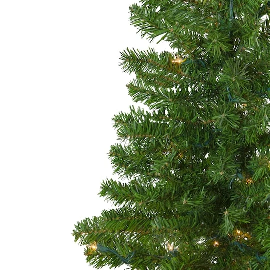 Northlight 7.5ft. Pre-Lit Medium Canadian Pine Artificial Christmas Wall Tree, Clear Lights 9 Northlight 7.5ft. Pre-Lit Medium Canadian Pine Artificial Christmas Wall Tree, Clear Lights - Image 7