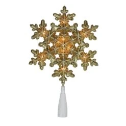 Northlight 9" Gold Lighted Snowflake Christmas Tree Topper -Michaels X-Mas Decor D253705S 11