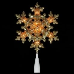 Northlight 9" Gold Lighted Snowflake Christmas Tree Topper -Michaels X-Mas Decor D253705S 2