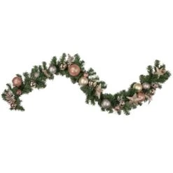 Northlight 6ft. Green & Gold Pre-Decorated Ornaments With Stars Garland 8 Northlight 6ft. Green & Gold Pre-Decorated Ornaments With Stars Garland -Michaels X-Mas Decor D253720S 11