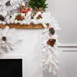 Northlight 9ft. Clear Lighted Snow White Garland -Michaels X-Mas Decor D253722S 13