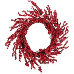 Northlight 22" Red & Brown Berry Christmas Wreath -Michaels X-Mas Decor D253731S 15