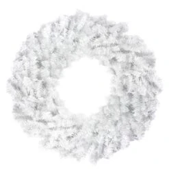 Northlight 24" White Canadian Pine Artificial Christmas Wreath