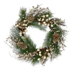 Northlight 22" Acorn, Pinecone & Flocked Pine Needle Wreath 12 Northlight 22" Acorn, Pinecone & Flocked Pine Needle Wreath -Michaels X-Mas Decor D253766S 11