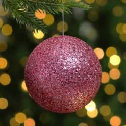 Northlight 6" Glittery Pink Sequin Ball Ornament -Michaels X-Mas Decor D253798S 12