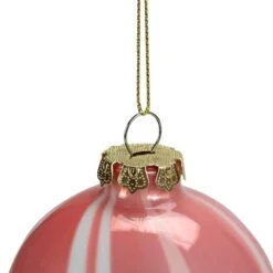 Northlight 3" Pink & White Marbled Glass Ball Ornament -Michaels X-Mas Decor D253836S 12
