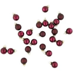 Northlight 24ct. 1" Shiny & Matte Red Glass Ball Ornaments 23 Northlight 24ct. 1" Shiny & Matte Red Glass Ball Ornaments -Michaels X-Mas Decor D253837S 15