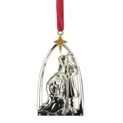 Northlight 3.75" Gold & Silver Nativity Scene Ornament 16 Northlight 3.75" Gold & Silver Nativity Scene Ornament -Michaels X-Mas Decor D253848S 11