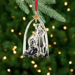 Northlight 3.75" Gold & Silver Nativity Scene Ornament 17 Northlight 3.75" Gold & Silver Nativity Scene Ornament -Michaels X-Mas Decor D253848S 12