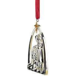 Northlight 3.75" Gold & Silver Nativity Scene Ornament 18 Northlight 3.75" Gold & Silver Nativity Scene Ornament -Michaels X-Mas Decor D253848S 13