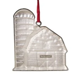 Northlight Red & White Enamel Barn House Ornament -Michaels X-Mas Decor D253858S 14