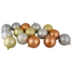 Northlight 32ct. 3.5" Silver & Gold Shatterproof 2-Finish Christmas Ball Ornaments 8 Northlight 32ct. 3.5" Silver & Gold Shatterproof 2-Finish Christmas Ball Ornaments -Michaels X-Mas Decor D253865S 11