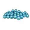 Northlight 32ct. 3.5" Turquoise Blue Shatterproof Shiny Christmas Ball Ornaments -Michaels X-Mas Decor D253867S 1