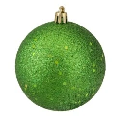 Northlight 32ct. 3.5" Christmas Green Shatterproof 4-Finish Christmas Ball Ornaments -Michaels X-Mas Decor D253868S 16