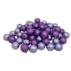 Northlight 60ct. 2.5" Amethyst Purple 4-Finish Shatterproof Christmas Ball Ornaments -Michaels X-Mas Decor D253873S 1