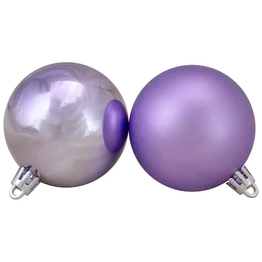Northlight 60ct. 2.5" Amethyst Purple 4-Finish Shatterproof Christmas Ball Ornaments 5 Northlight 60ct. 2.5" Amethyst Purple 4-Finish Shatterproof Christmas Ball Ornaments - Image 3