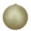 Northlight 10" Gold Holographic Glitter Shatterproof Christmas Ball Ornament -Michaels X-Mas Decor D253875S 1