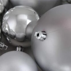 Northlight 50ct. Silver Splendor Shatterproof 2-Finish Christmas Ball Ornaments -Michaels X-Mas Decor D253876S 12