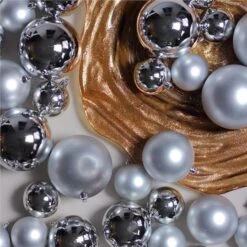 Northlight 50ct. Silver Splendor Shatterproof 2-Finish Christmas Ball Ornaments -Michaels X-Mas Decor D253876S 13