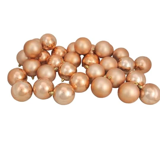 Northlight 32ct. 3.25" Copper Shatterproof 2-Finish Christmas Ball Ornaments 6 Northlight 32ct. 3.25" Copper Shatterproof 2-Finish Christmas Ball Ornaments - Image 4