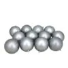 Northlight 12ct. 4" Pewter Gray Shatterproof Matte Christmas Ball Ornaments 2 Northlight 12ct. 4" Pewter Gray Shatterproof Matte Christmas Ball Ornaments -Michaels X-Mas Decor D253886S 1