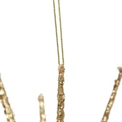 Northlight 12" Shimmering Gold Glitter Starburst Christmas Ornament -Michaels X-Mas Decor D253896S 2