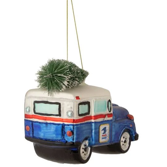 Northlight 5" Blue & Silver USPS Post Office Truck With Frosted Tree Glass Christmas Ornament 11 Northlight 5" Blue & Silver USPS Post Office Truck With Frosted Tree Glass Christmas Ornament - Image 9
