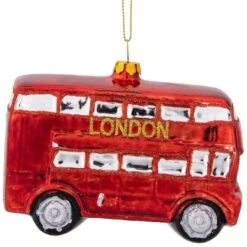 Northlight 4.5" Red Double Decker London Tour Bus Christmas Ornament