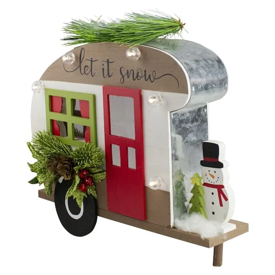 Northlight 12" Let It Snow RV Christmas Tabletop Decoration 6 Northlight 12" Let It Snow RV Christmas Tabletop Decoration - Image 4