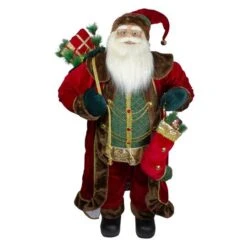 Northlight 4ft. Standing Santa Christmas Figure With Presents