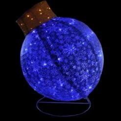 Northlight 3ft. Blue LED Twinkling Glittered Christmas Ball Ornament Decoration 12 Northlight 3ft. Blue LED Twinkling Glittered Christmas Ball Ornament Decoration -Michaels X-Mas Decor D253971S 12