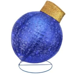 Northlight 3ft. Blue LED Twinkling Glittered Christmas Ball Ornament Decoration 13 Northlight 3ft. Blue LED Twinkling Glittered Christmas Ball Ornament Decoration -Michaels X-Mas Decor D253971S 13