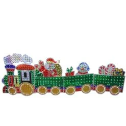 Northlight 8.5ft. Holographic LED Lighted Motion Train Set Outdoor Christmas Decoration