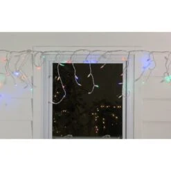 Northlight 100ct. LED Wide Angle Icicle Christmas Lights With White Wire Multicolor -Michaels X-Mas Decor D254013S 13