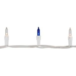 Northlight 100ct. Mini Christmas String Lights With White Wire Blue/Clear -Michaels X-Mas Decor D254022S 16
