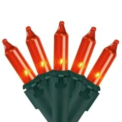 Northlight 100ct. Mini Christmas String Lights With Green Wire Orange -Michaels X-Mas Decor D254033S 11