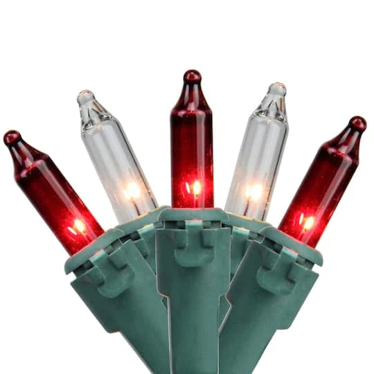 Northlight 50ct. Mini Christmas String Lights With Green Wire Red/Clear 5 Northlight 50ct. Mini Christmas String Lights With Green Wire Red/Clear - Image 3