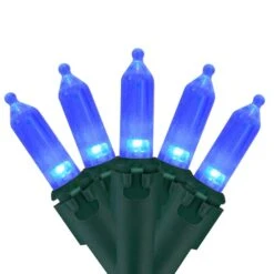 Northlight 100ct. LED Mini Christmas Lights With Green Wire Blue -Michaels X-Mas Decor D254042S 1 1