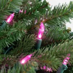 Northlight 100ct. LED Mini Christmas Lights With Green Wire Pink -Michaels X-Mas Decor D254044S 14