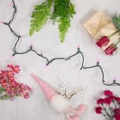 Northlight 100ct. LED Mini Christmas Lights With Green Wire Pink -Michaels X-Mas Decor D254044S 3