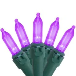 Northlight 50ct. LED Mini Christmas String Lights With Green Wire Purple -Michaels X-Mas Decor D254052S 11