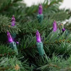 Northlight 50ct. LED Mini Christmas String Lights With Green Wire Purple -Michaels X-Mas Decor D254052S 13