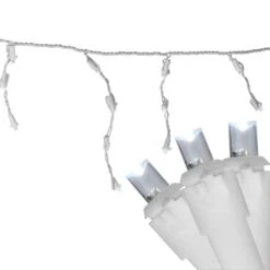 Northlight 100ct. LED Wide Angle Icicle Christmas Lights With White Wire Pure White 14 Northlight 100ct. LED Wide Angle Icicle Christmas Lights With White Wire Pure White -Michaels X-Mas Decor D254054S 12