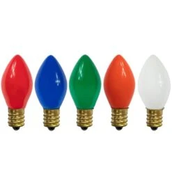 Northlight Multicolor Opaque C7 Incandescent Replacement Bulbs, 25ct. -Michaels X-Mas Decor D254072S 11