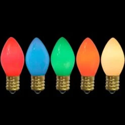 Northlight Multicolor Opaque C7 Incandescent Replacement Bulbs, 25ct. -Michaels X-Mas Decor D254072S 12