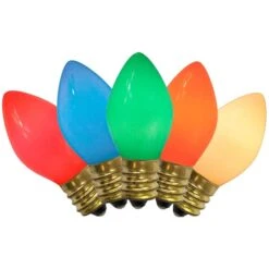 Northlight Multicolor Opaque C7 Incandescent Replacement Bulbs, 25ct. -Michaels X-Mas Decor D254072S 14