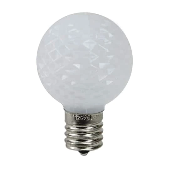 Northlight Pure White Faceted G40 LED Replacement Bulbs, 25ct. 4 Northlight Pure White Faceted G40 LED Replacement Bulbs, 25ct. - Image 2