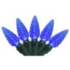 Northlight 70ct. LED Faceted C6 Christmas String Lights Blue 2 Northlight 70ct. LED Faceted C6 Christmas String Lights Blue -Michaels X-Mas Decor D254077S 1